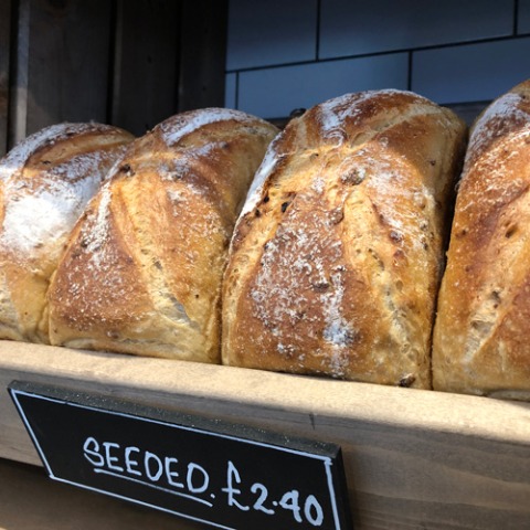 Crispy-crusted seeded loaves