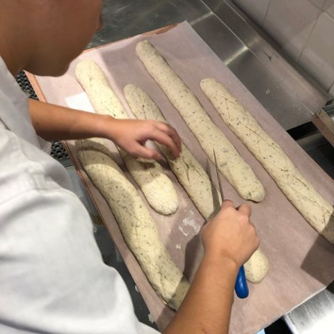Our bakers prepping to bake
